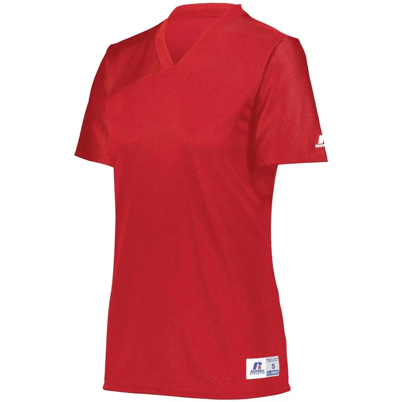 Russell R0593X Ladies Solid Flag Football Jersey – True Red