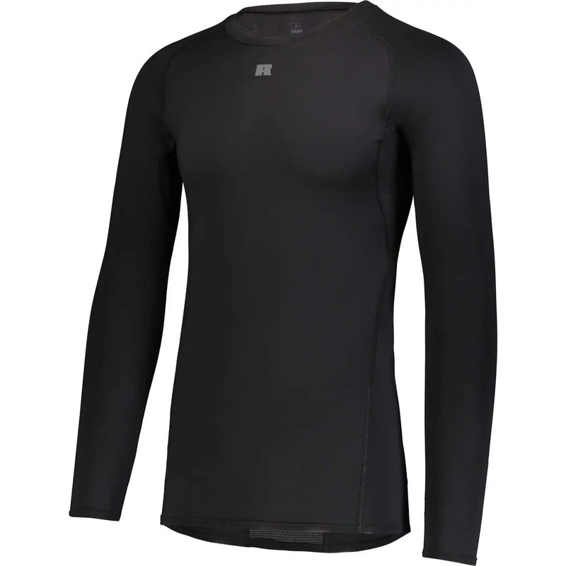 Russell R20CPM Coolcore Long Sleeve Compression Tee – Black