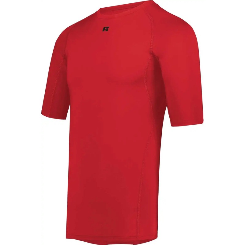 Russell R21CPM Coolcore Half Sleeve Compression Tee – True Red