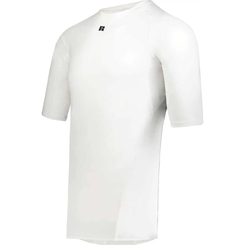 Russell R21CPM Coolcore Half Sleeve Compression Tee – White