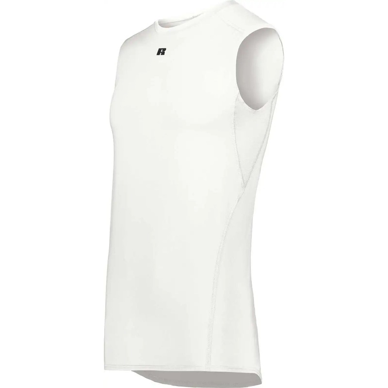 Russell R22CPM Coolcore Sleeveless Compression Tank – White