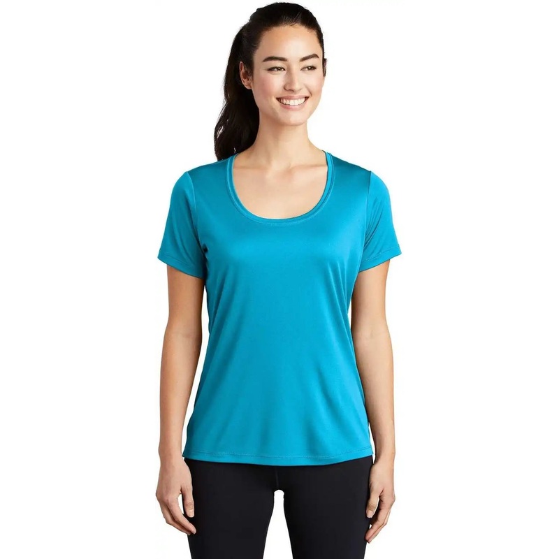 Sport-Tek LST420 Ladies Posi-UV Pro Scoop Neck Tee – Sapphire