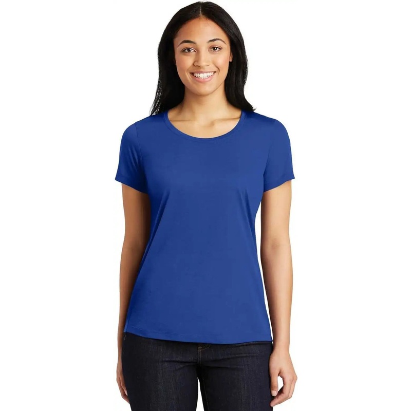 Sport-Tek LST450 Ladies PosiCharge Competitor Cotton Touch Scoop Neck Tee – True Royal