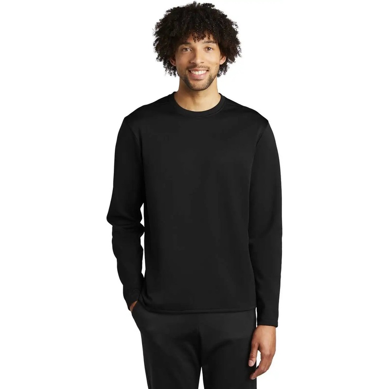 Sport-Tek ST248 Sport-Wick Fleece Pullover Crew – Black