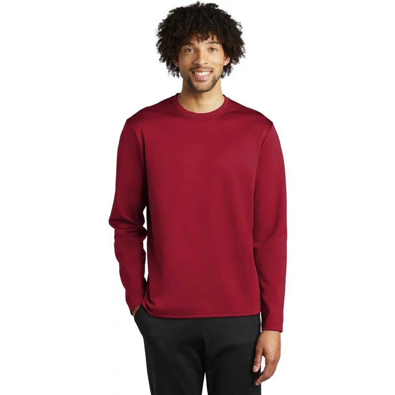 Sport-Tek ST248 Sport-Wick Fleece Pullover Crew – Deep Red
