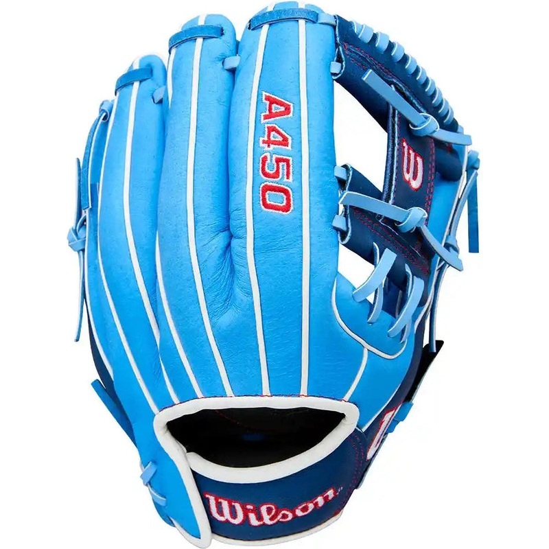Wilson A450 11.50 Youth Utility Glove WBW103980115 – Royal White