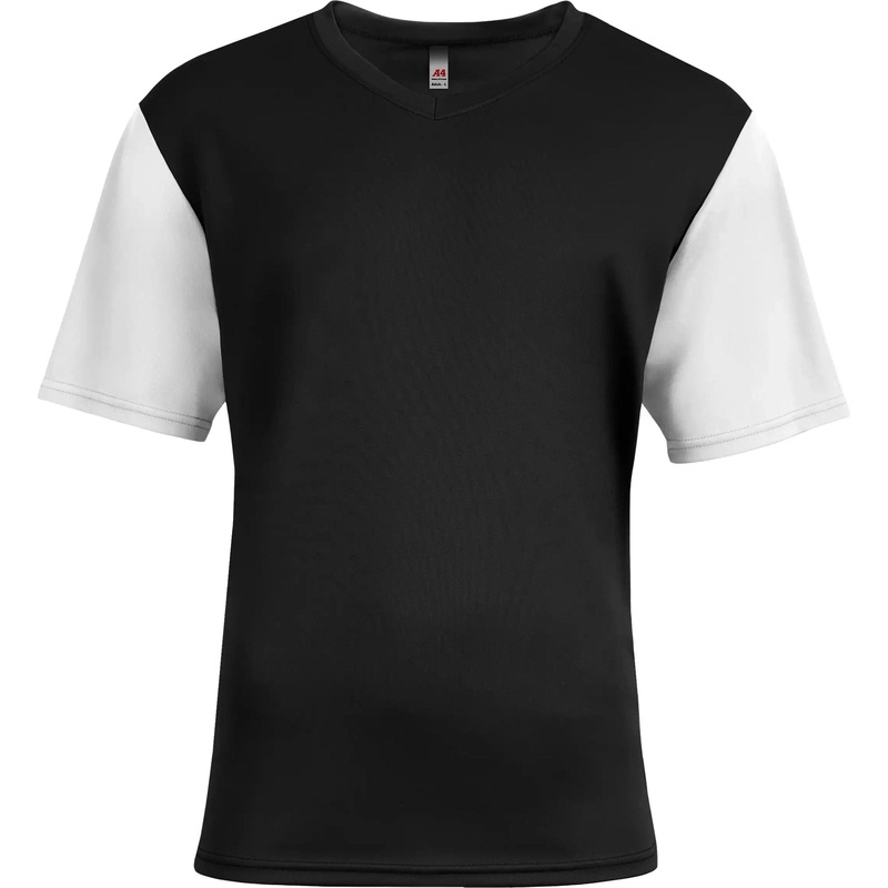 A4 N3541 Sprint Color Block V-Neck – Black/white
