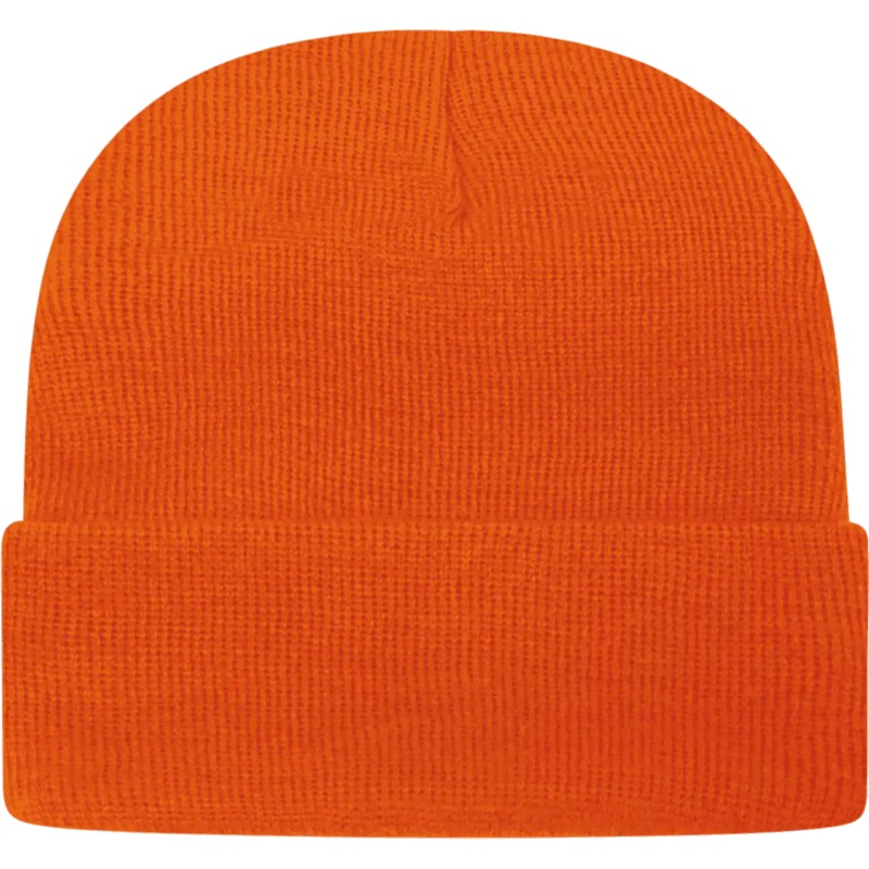 Cap America TKN24 USA Made Knit Cap with Cuff Beanie – Deep Orange