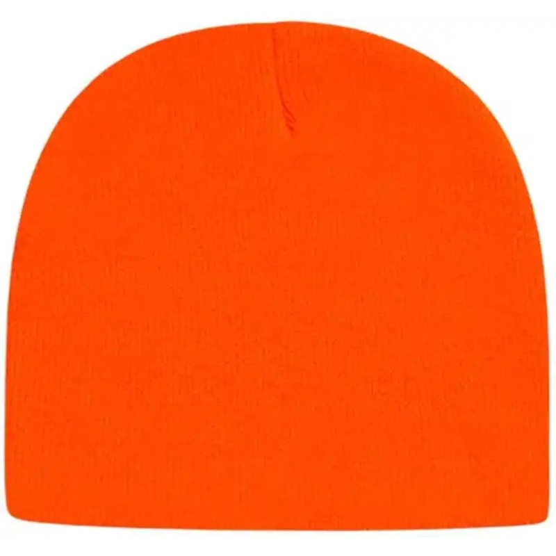 Cap America TKN28 USA Made 8 12 Beanie – Neon Blaze Orange