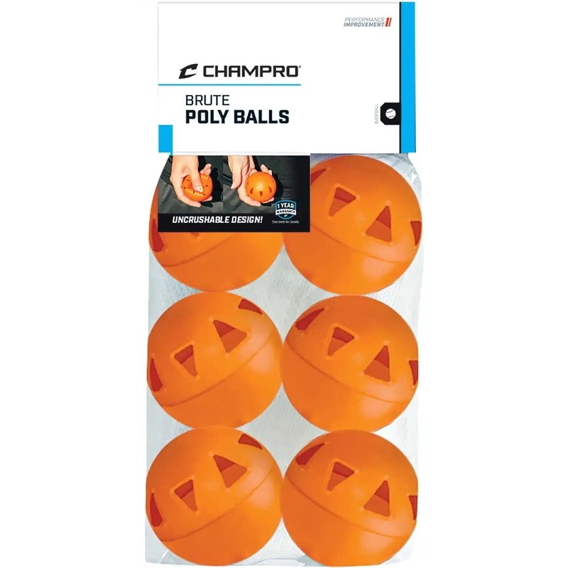 Champro CBB48 Brute Training Poly Ball 6 Pk