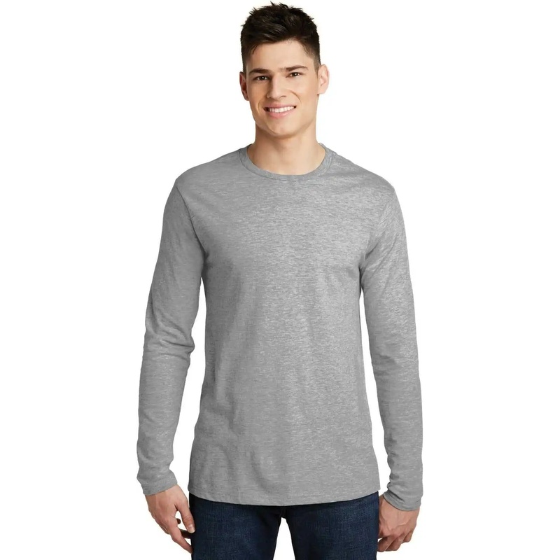 District DT6200 Very Important Tee Long Sleeve – Light Heather Grey