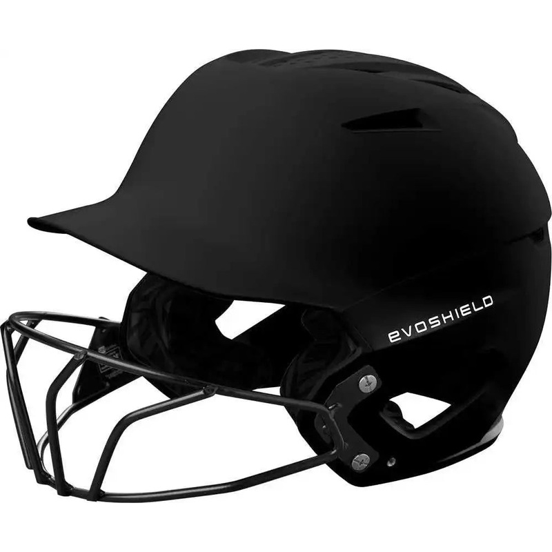 EvoShield XVT 2.0 Matte Batting Helmet with Fastpitch Mask – Black