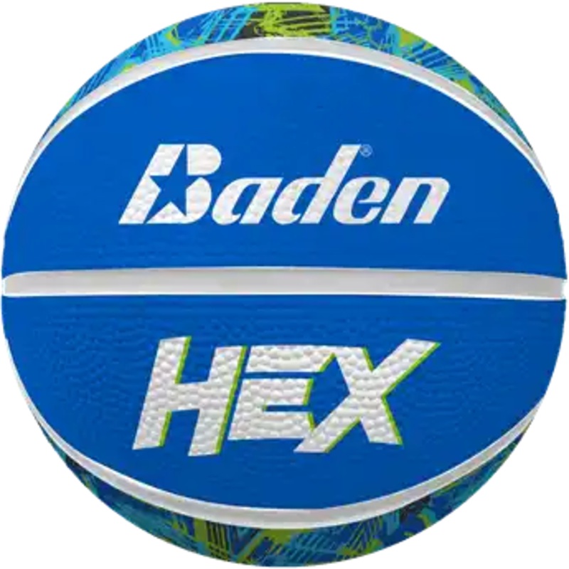 Micro Mini Rubber Basketball Hex BL/LIME/WHT