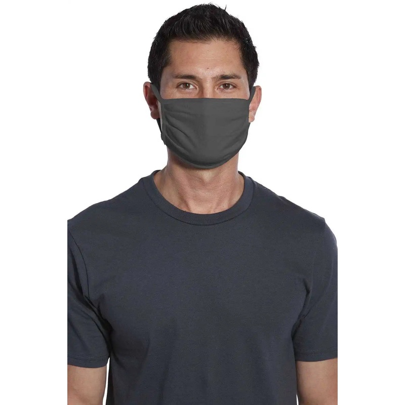 Port Authority PAMASK05 Cotton Knit Face Mask (5 Pack) – Charcoal