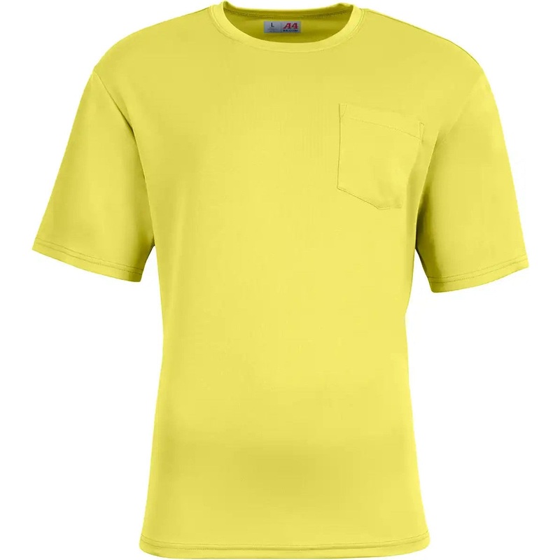 A4 N3515 Sprint Short Sleeve Pocket Tee – Safety yellow