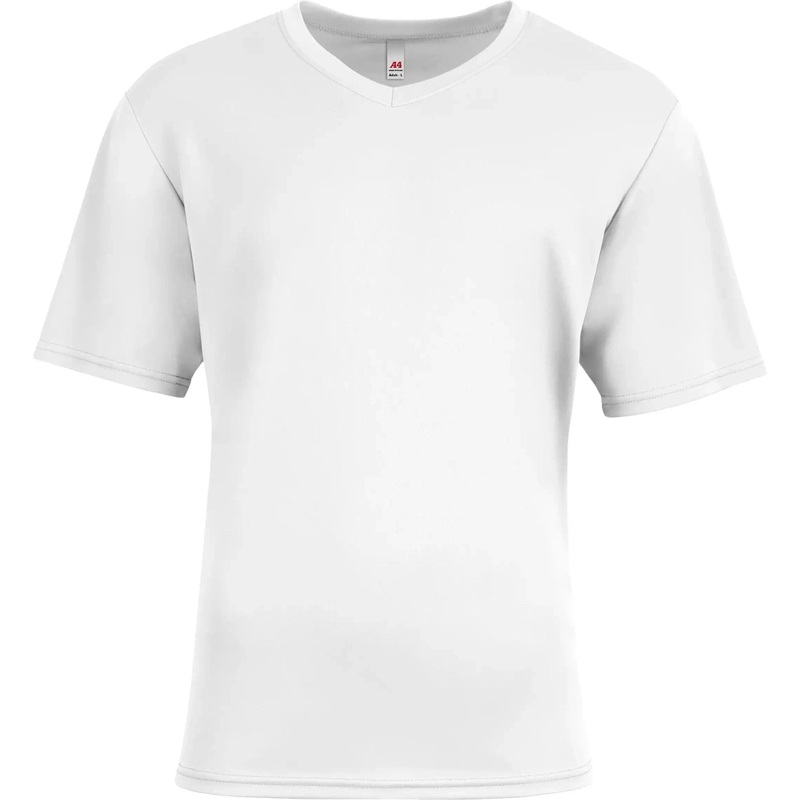 A4 N3541 Sprint Color Block V-Neck – White