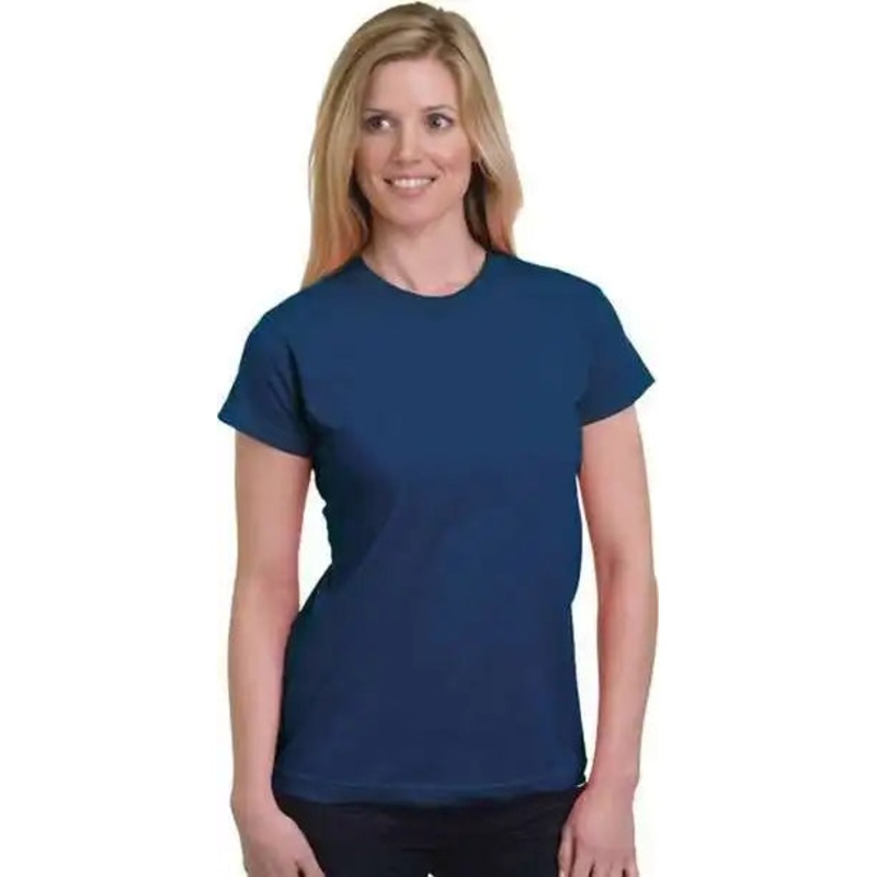 Bayside 5850 Women’s USA-Made Fine Jersey T-Shirt – Navy