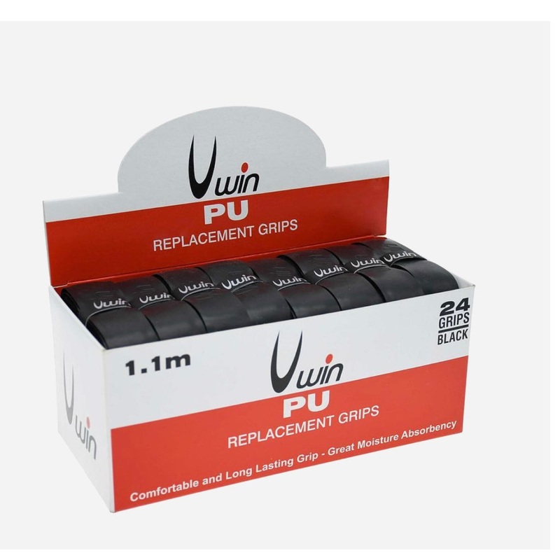 Uwin Black Racket Grips (Box Of 24)