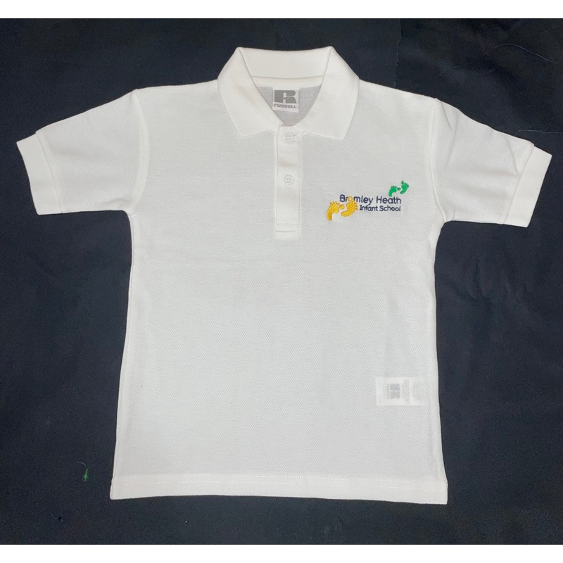 White Polo Shirt Embroidered (BHIS)