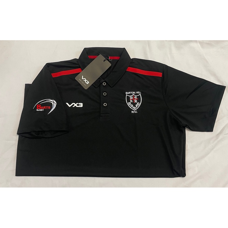 Black – Red VX3 Polo (BHRFC)|L|XL|XXL|XXXL