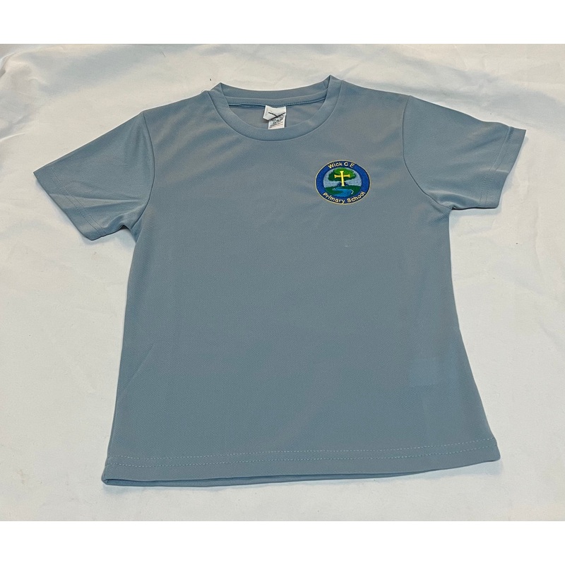 Embroidered Sports Fabric PE Tee Shirt (WICK)