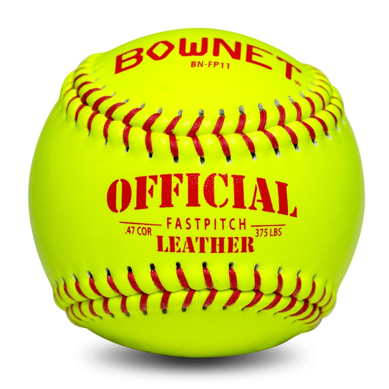 11 Official Fastpitch Genuine Optic Leather Softballs (BN-FP11)
