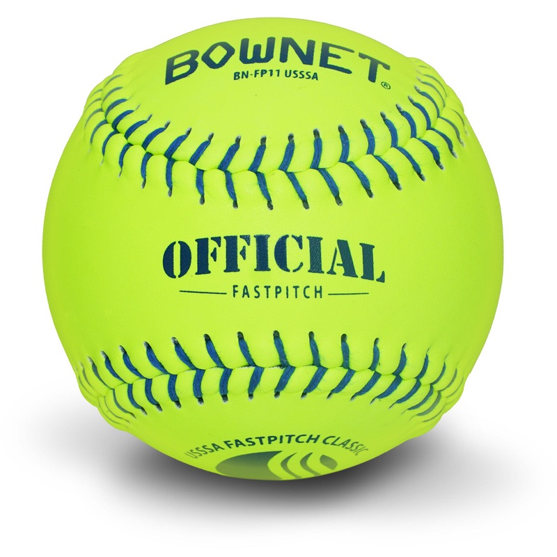 11 Official USSSA Fastpitch Genuine Optic Leather Softballs (BN-FP11 USSSA)