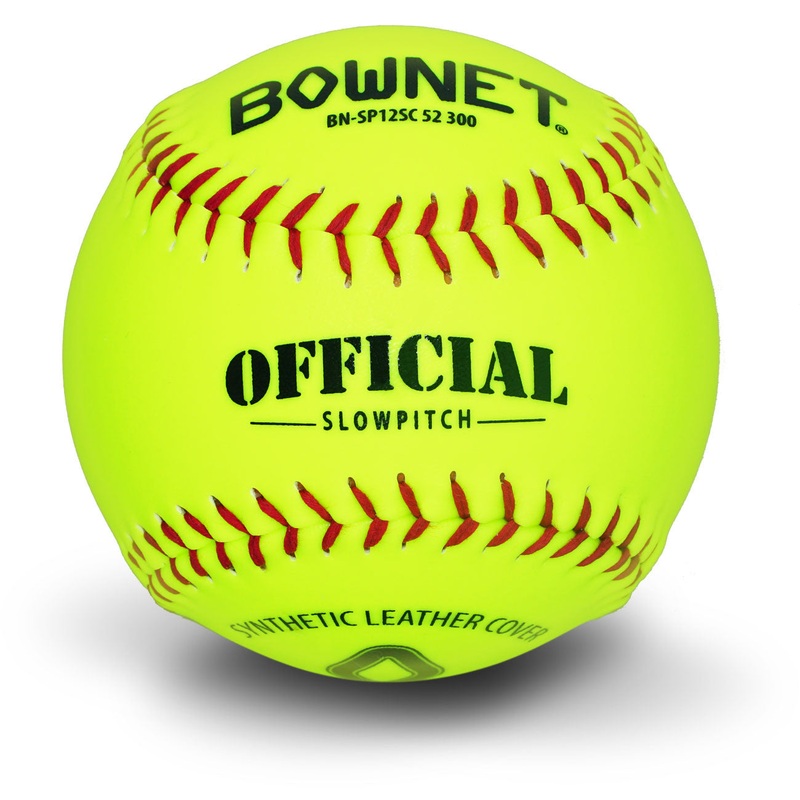 12 Slowpitch Synthetic Optic Leather Softballs (BN-SP12SC 52 300)