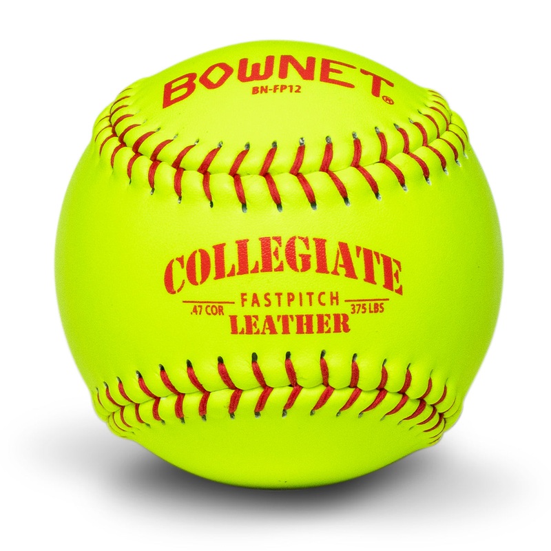 Official Fastpitch 12 Genuine Optic Leather Softballs (BN-FP12)