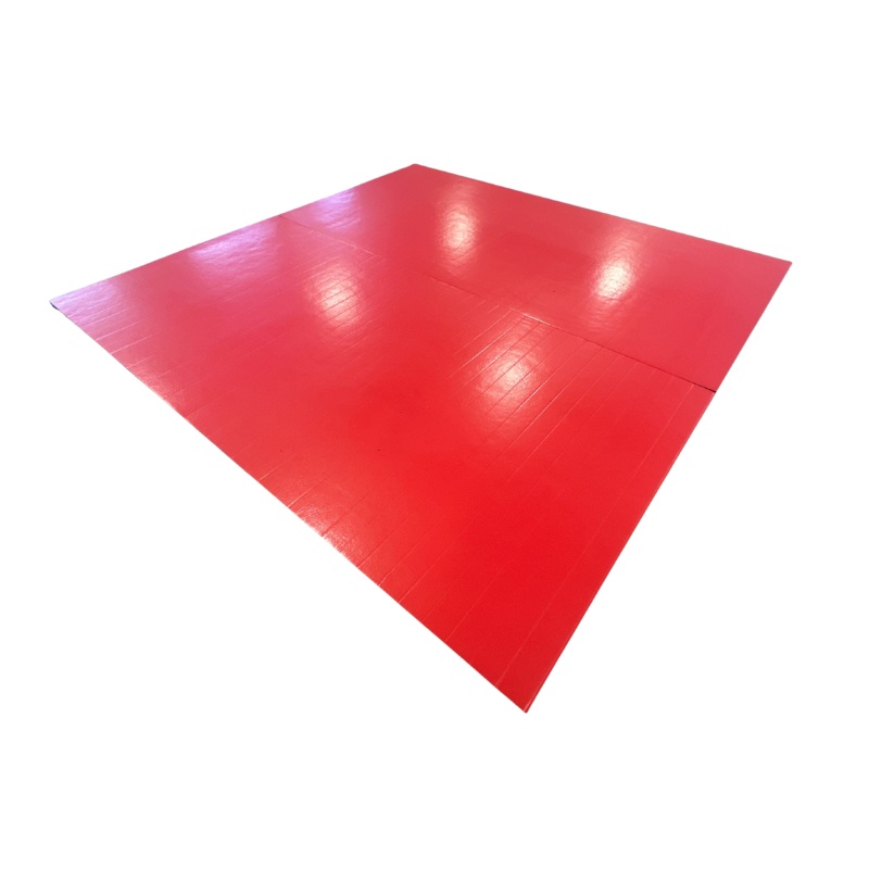 Clearance 12′ x 12′ x 1 3/8 Roll-Up Wrestling Mat – Red Mat with No circles