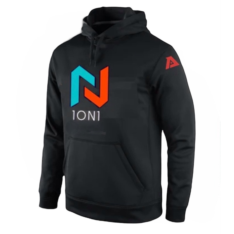 1on1 Black Hoody|AXS|AS|AM|AL|AXL|AXXL|AXXXL