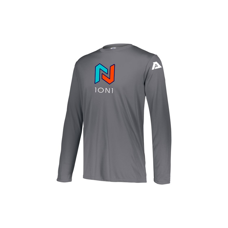 1on1 Grey Long Sleeve T-Shirt|AXS|AS|AM|AL|AXL|AXXL|AXXXL