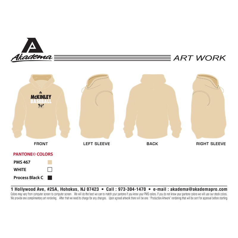 McKinley HS Baseball Hoody|AS|AM|AL|AXL|AXXL