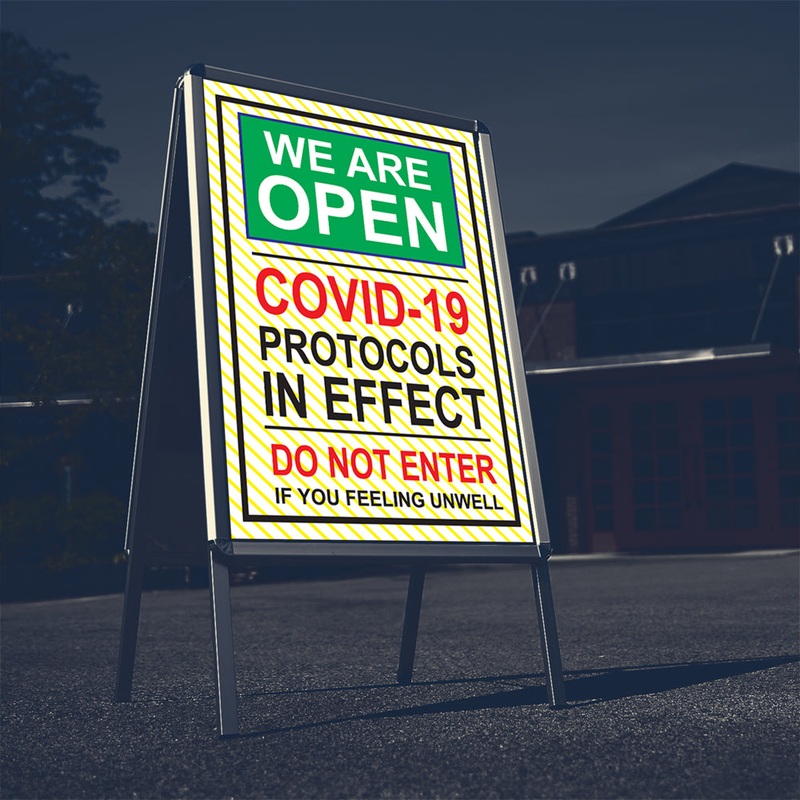 METAL A FRAME SIGN