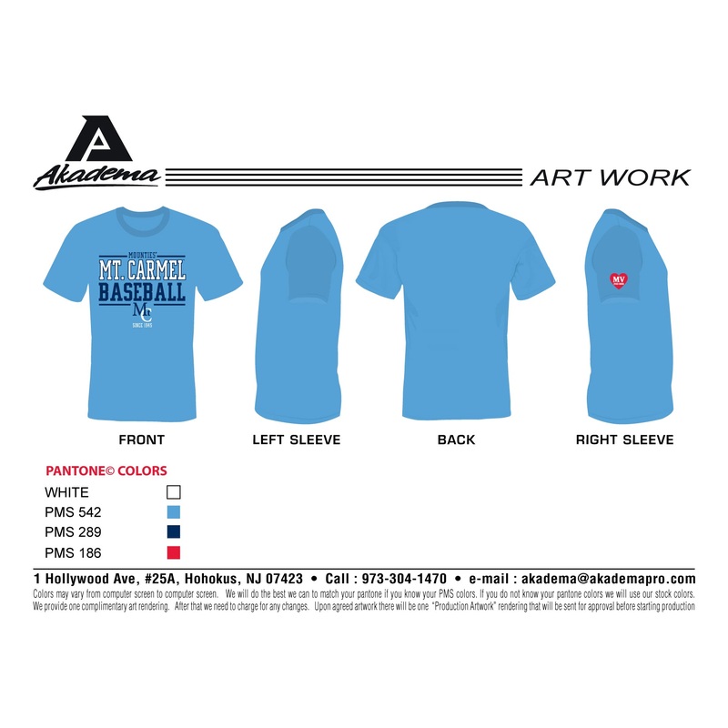 Mt Carmel Columbia Blue Crew Neck Shirt