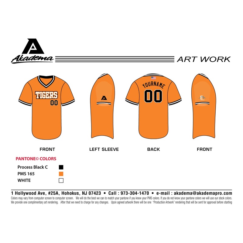 Poff Tigers Uniform Orange Top