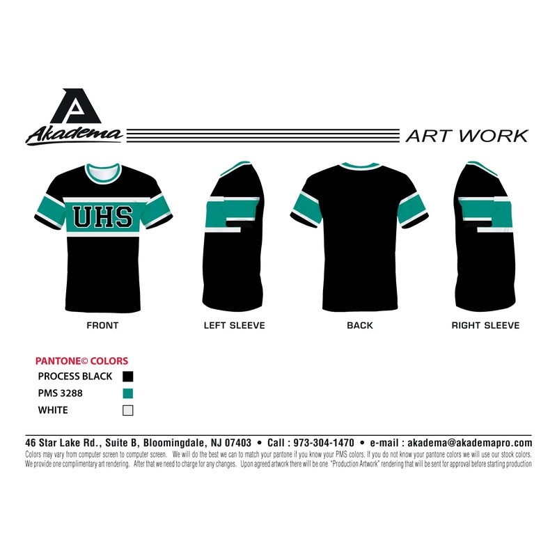 Upland crewneck BLACK/GREEN dri fit short sleeve shirt