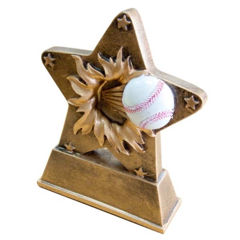 Softball/Baseball  Star Burst – FREE TITLE PLAQUE