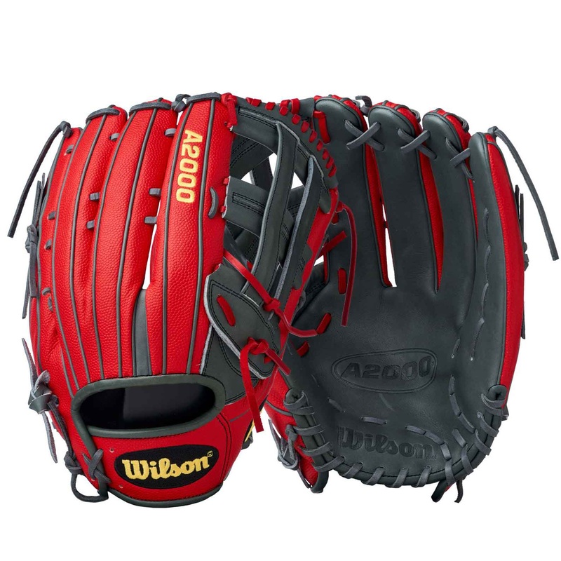 Wilson A2000 H12 Dual Post Web Coal/Grey/Red 14