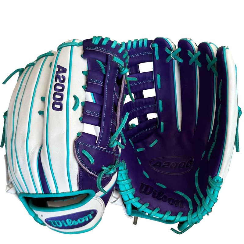 Wilson A2000 H12 Dual Post Web Purple/White 13.5