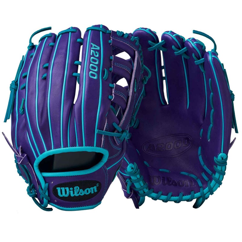 Wilson A2000 H12 Single Post Web Purple/Teal 13