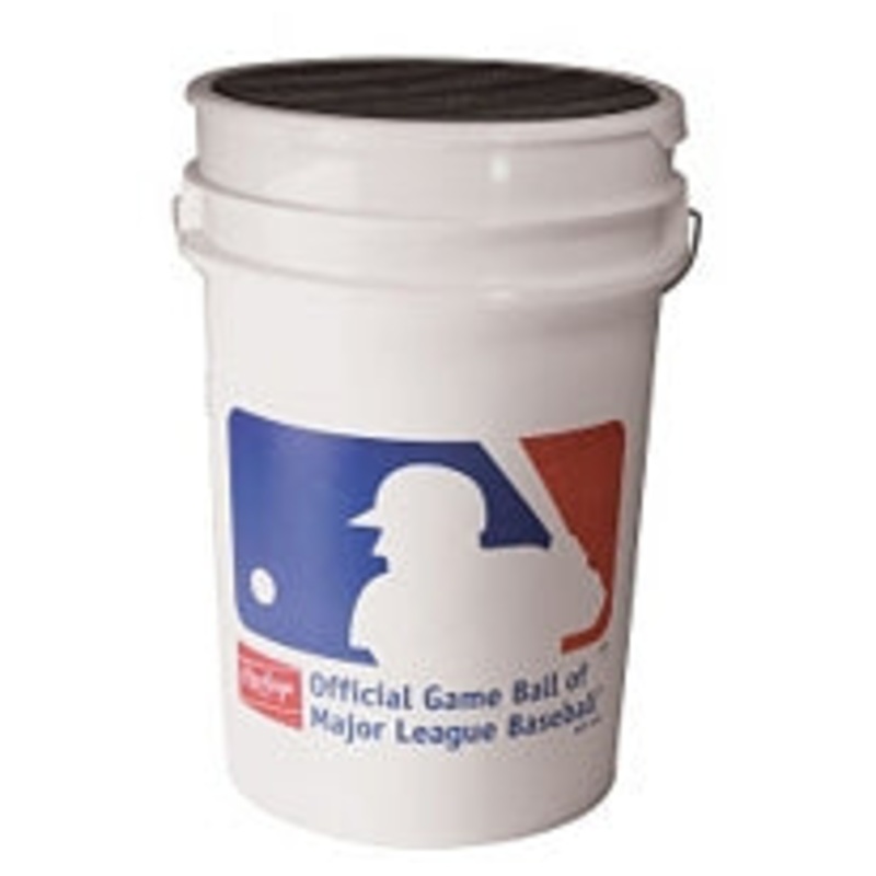 Rawlings Bucket with 36 ROLB1X Practice Baseballs