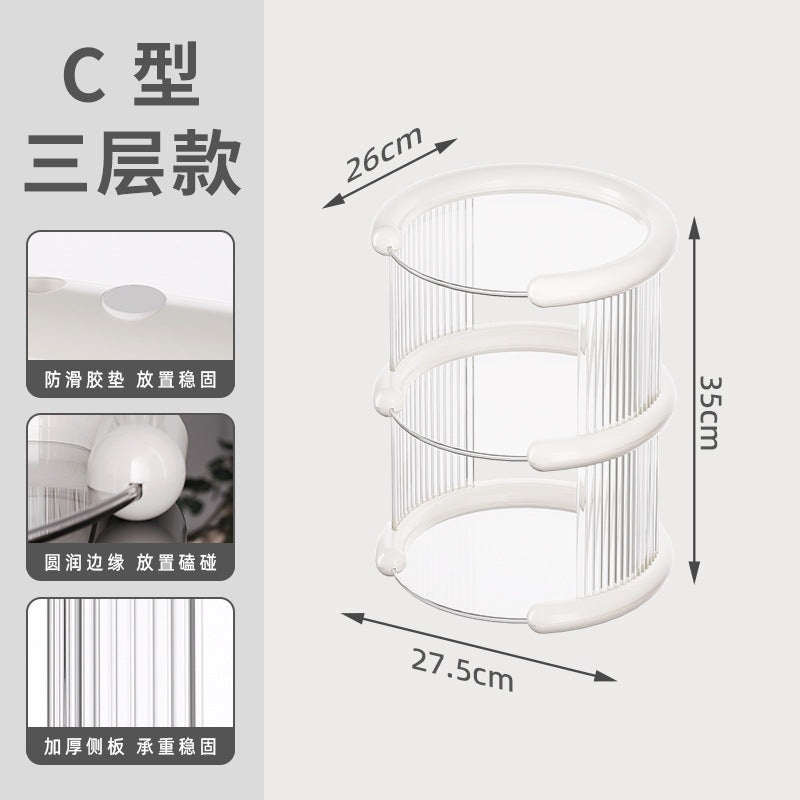3-layer high quality perfume organizer available in white