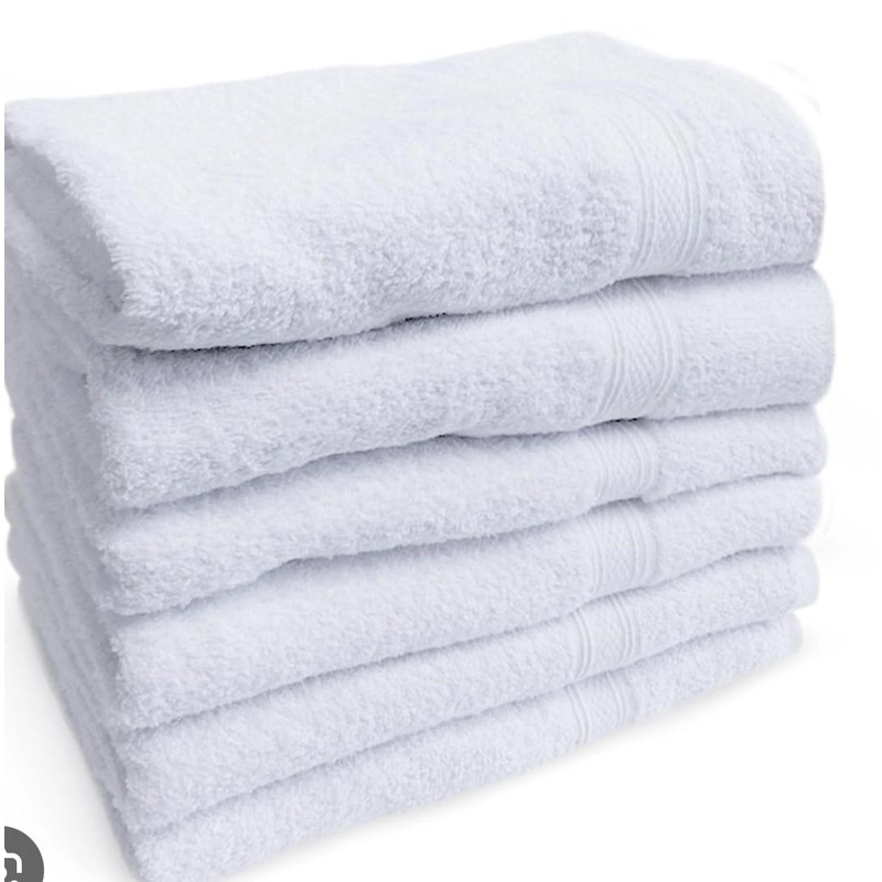 3 pieces 70*140 adult size white towels