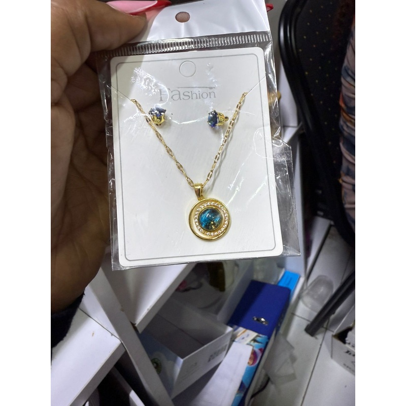 Gold Platted Earrings & Necklace