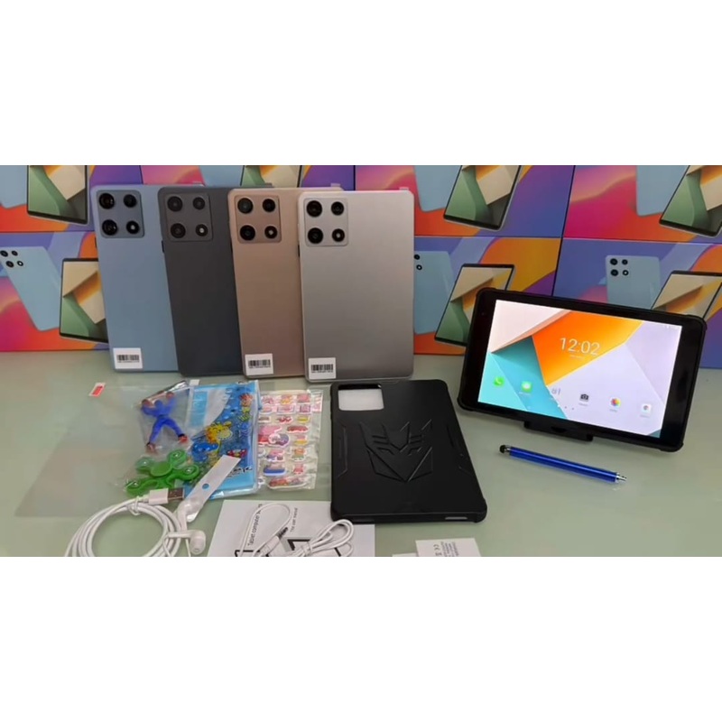 kids tablets. supports everything. comes with stickers, rulers, charger and earphones