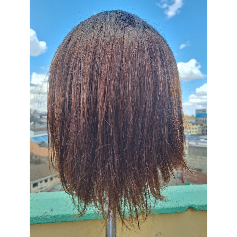 10-inch Bobo wig pure human hair