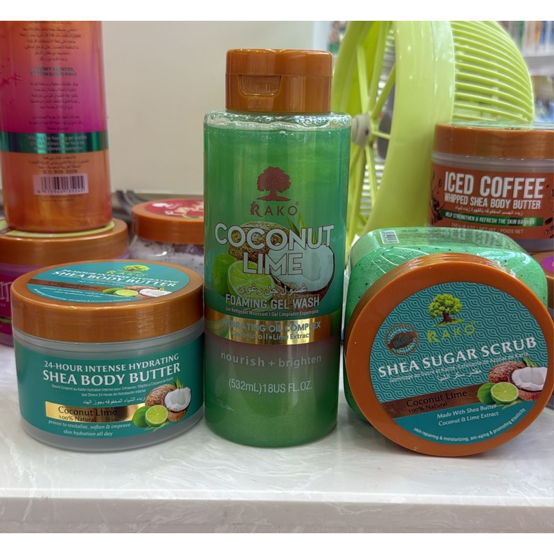 Coconut and lime Set of 3 self care kit