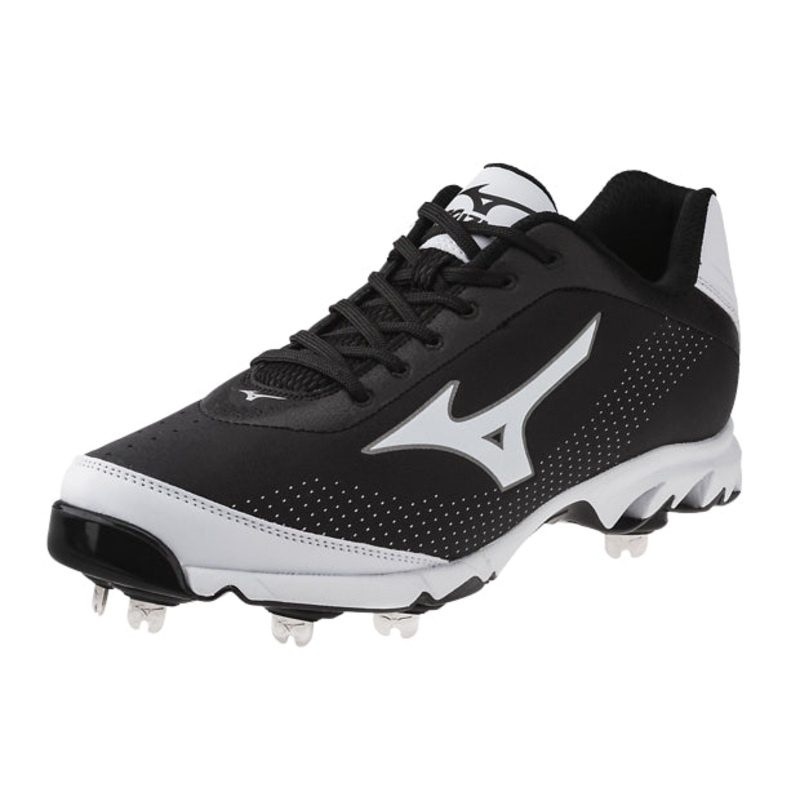 Mizuno 9 Spike Vapor Elite 7 Black/White Baseball Spikes