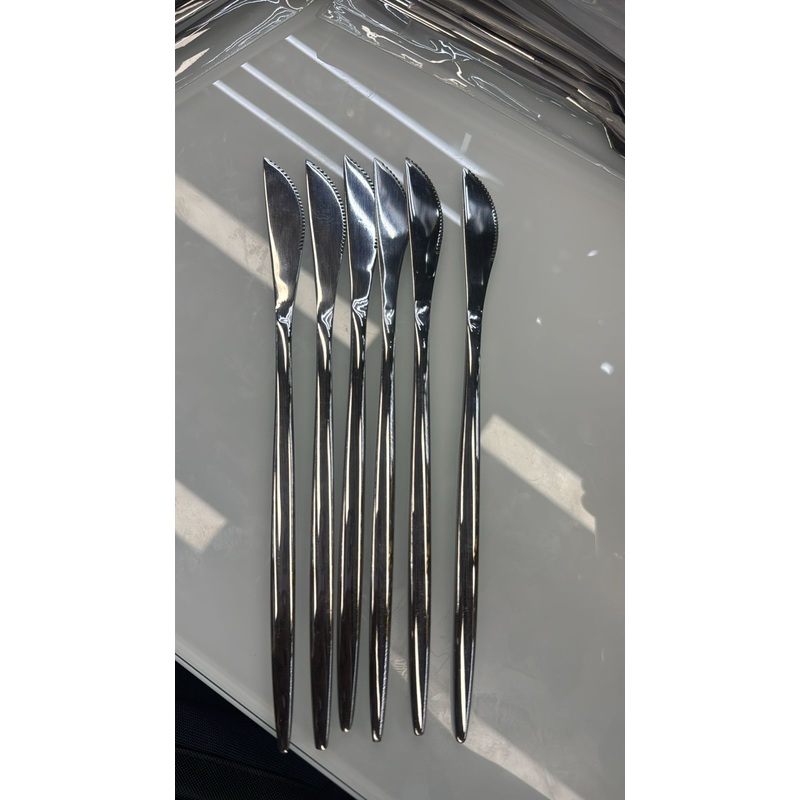 Super sleek chrome black 6pcs high quality knife set